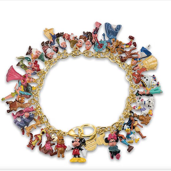 24K Gold - The Ultimate Disney Classic 37-Character Charm Bracelet - Picture 1 of 8